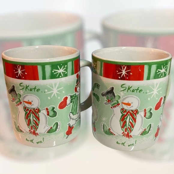Avon Snowfamily Collection Set of Four Christmas Mugs, De Cadeaux New In Box - Picture 5 of 11